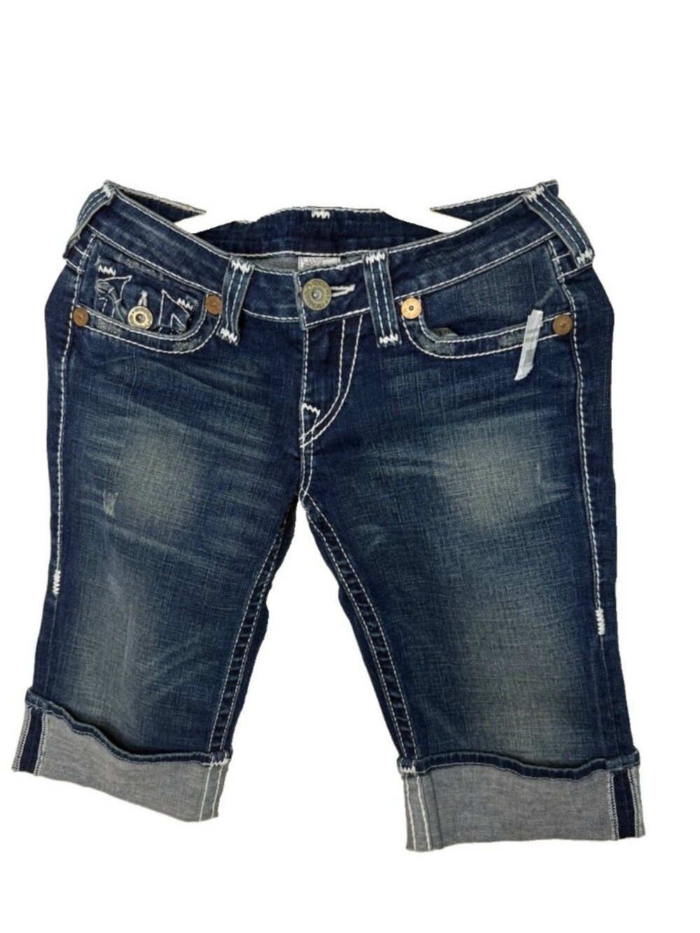 New True Religion Shorts Bermuda Cuffed Thitck Stitched
